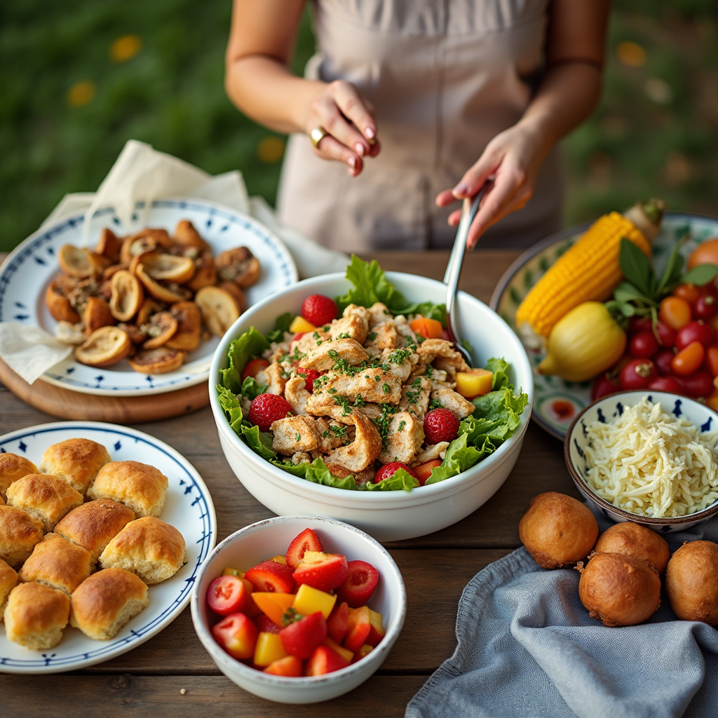 chicken and egg salad